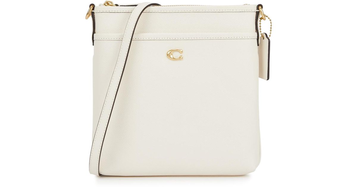 COACH Kitt Leather Crossbody Bag in Natural Lyst