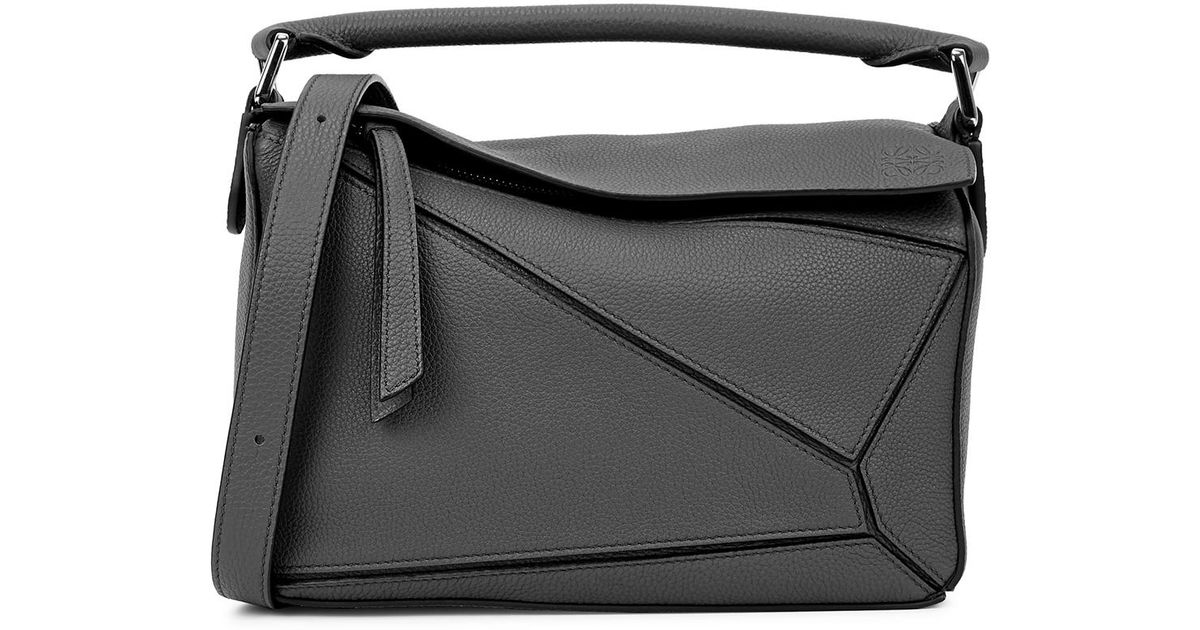 Loewe Puzzle Small Anthracite Leather Cross-body Bag - Lyst