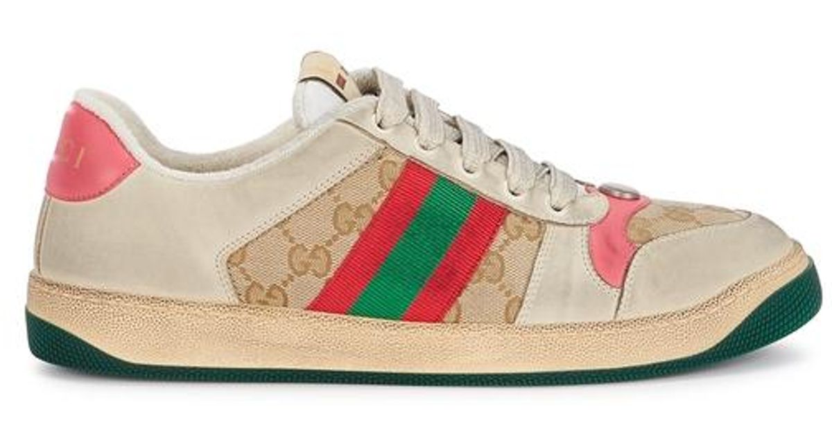 gucci screener leather sneaker