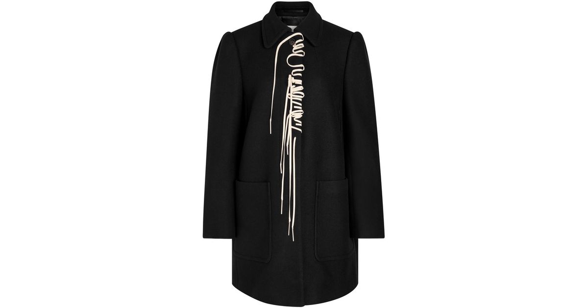 Dries Van Noten Women's Rebela Wool Blend Coat Black