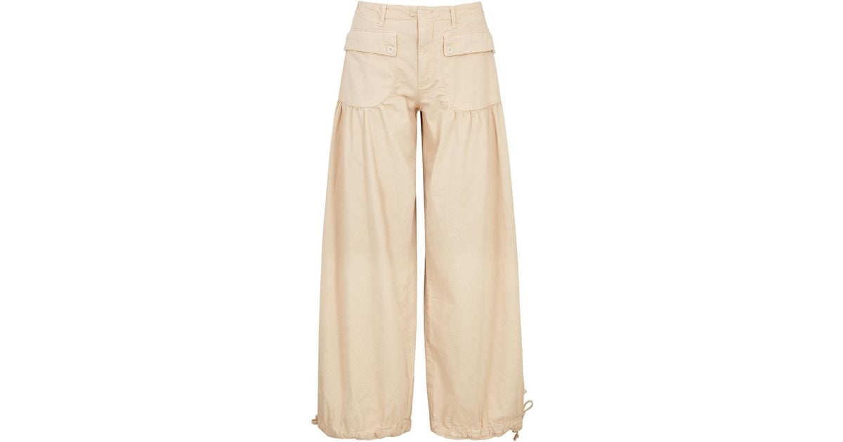 Free People Lotus Wide-leg Jeans in Natural | Lyst