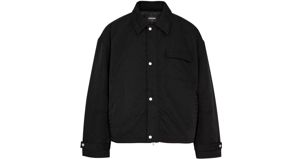 Represent Nylon Jacket in Black for Men | Lyst