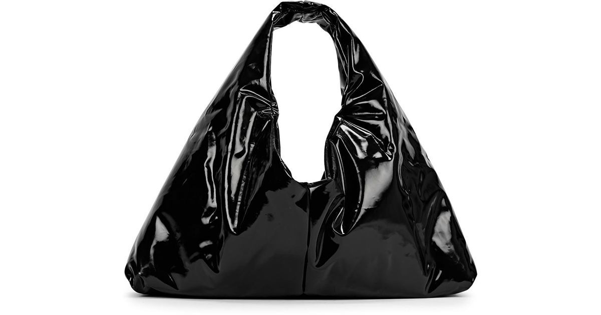 Kassl Anchor Small Padded Coated Shoulder Bag in Black | Lyst