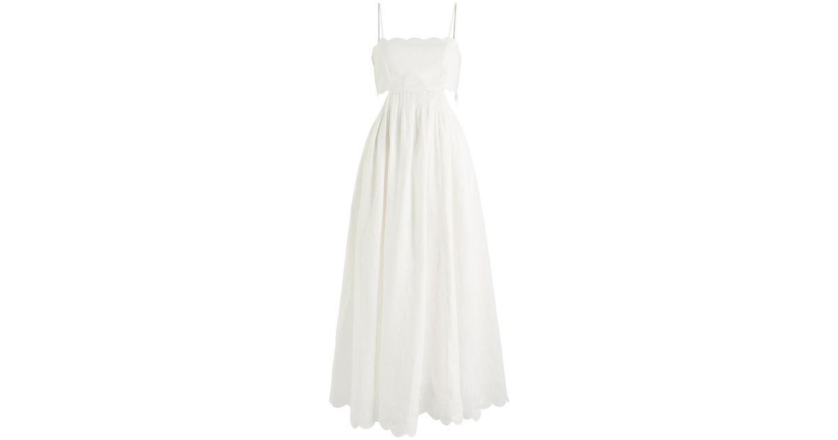 ZIMMERMANN - Wavelength scallop midi dress (AU 12)