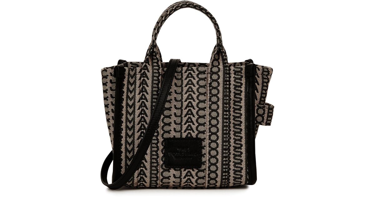 Marc Jacobs The Tote Micro Monogrammed Canvas Tote in Black Lyst