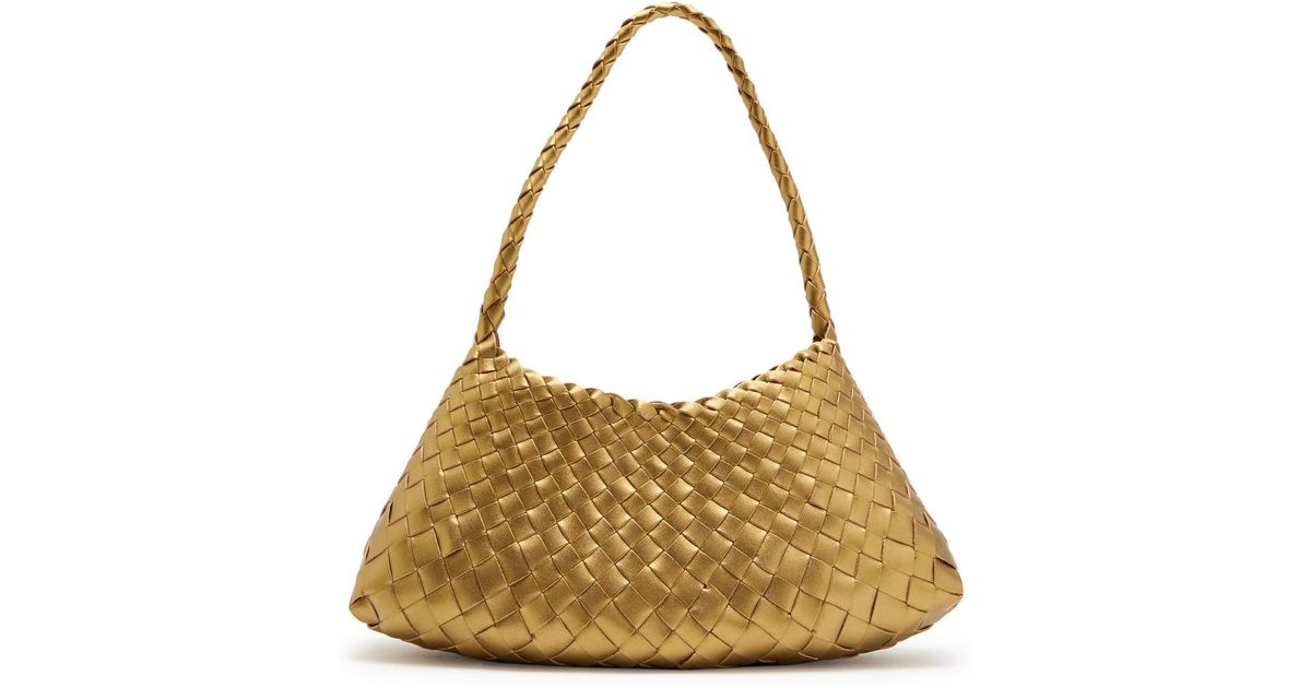 Dragon Diffusion Rosanna Woven Leather Shoulder Bag in Metallic | Lyst UK
