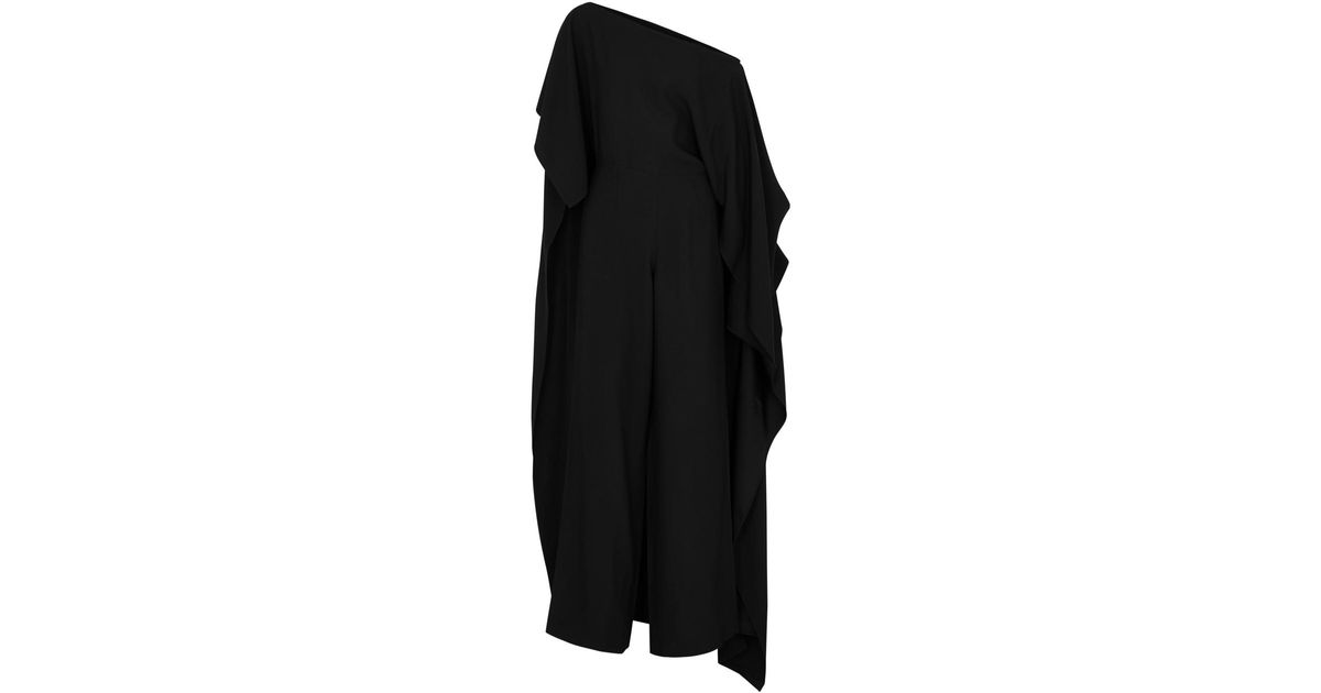 ‎Taller Marmo Jerry Cape-effect Jumpsuit in Black | Lyst