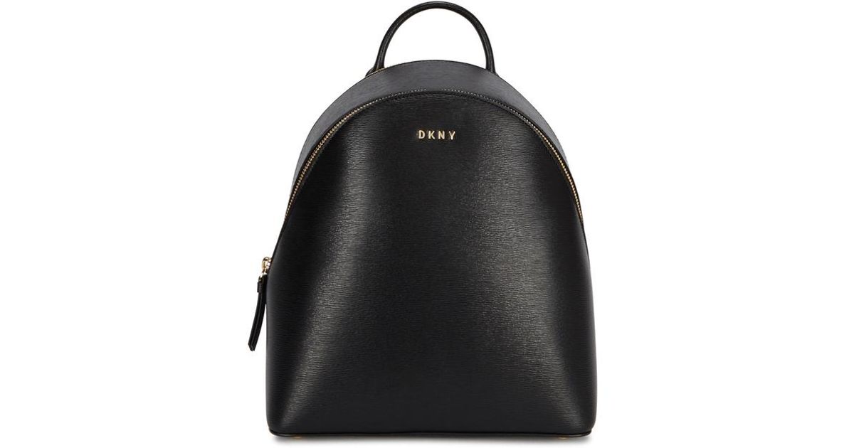 dkny leather backpack