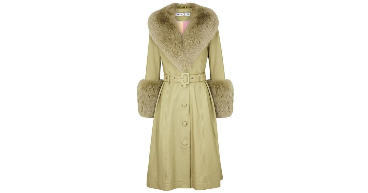 saks potts green coat