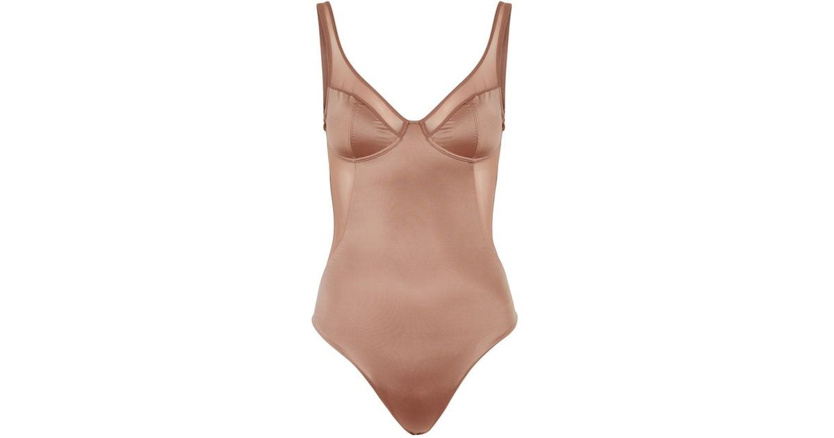 Buy SPANX® Shaping Satin Tummy Control Thong Bodysuit from the