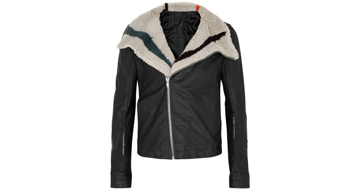 rick owens bauhaus leather jacket