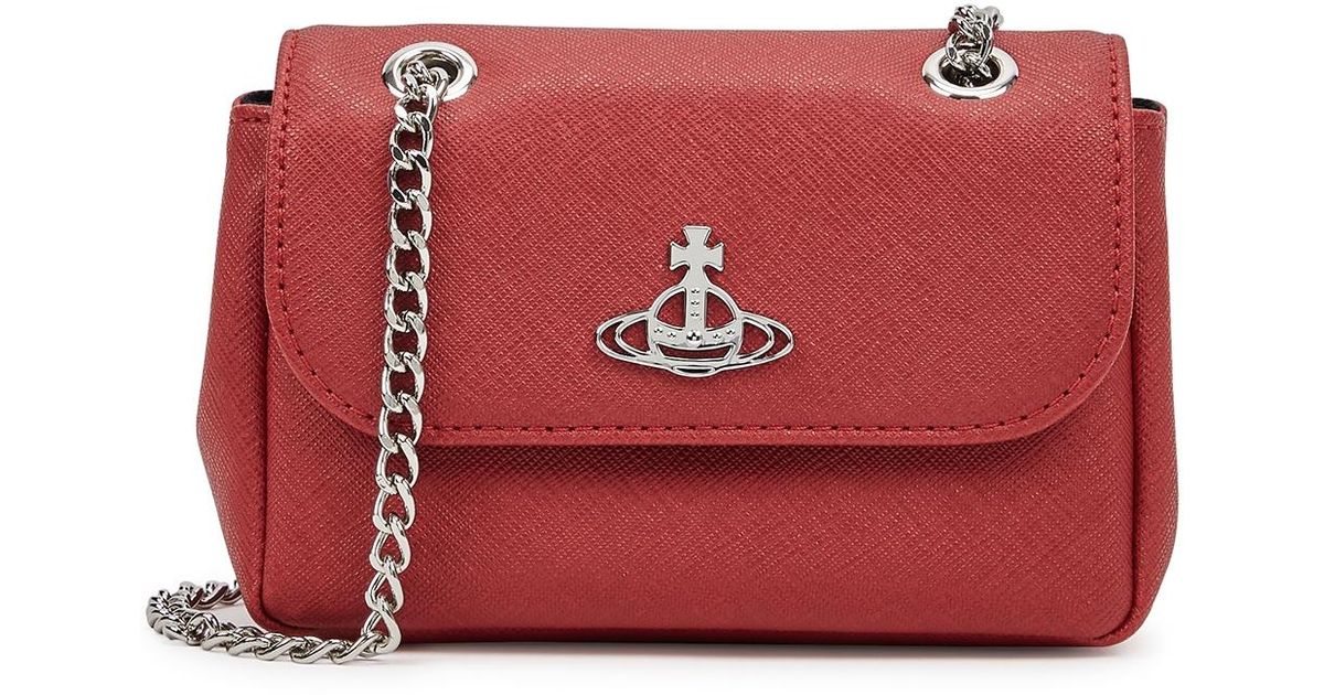 Vivienne Westwood Red Small Leather Crossbody Wallet Lyst