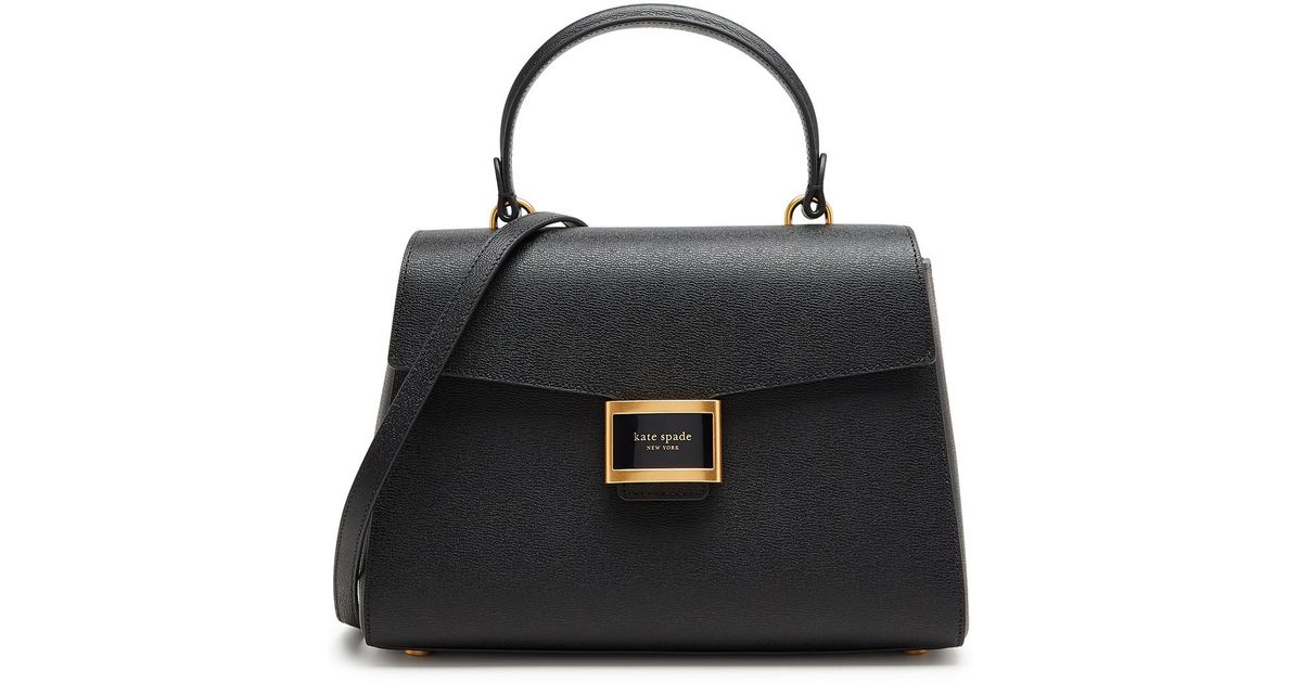 Kate Spade Katy Medium Leather Top Handle Bag in Black | Lyst