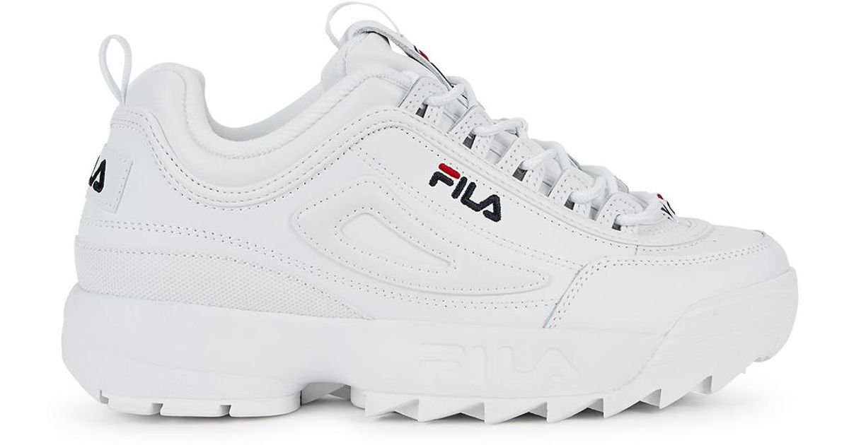 fila white leather shoes