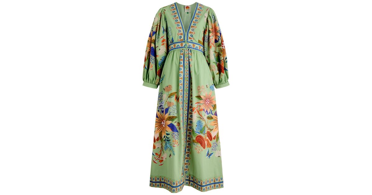 FARM Rio Bright Yard Maxi Dress Xs in Green | Lyst