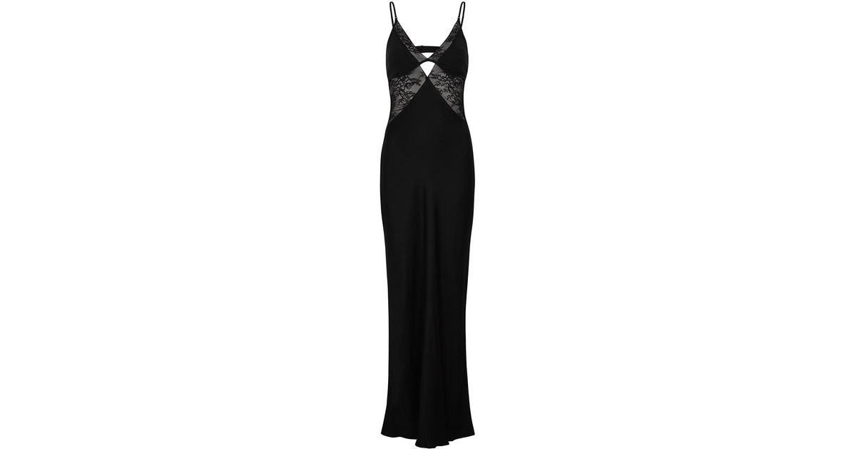 Bec & Bridge Nora Lace And Satin Maxi Dress in Black | Lyst