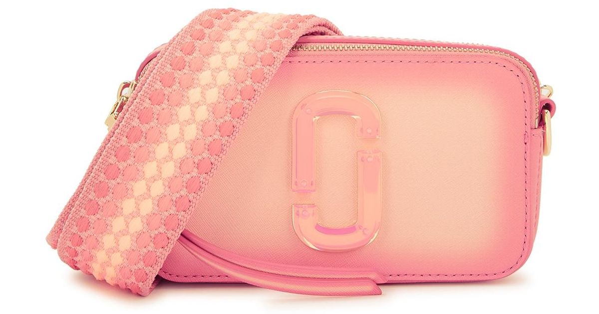 Marc Jacobs The Fluoro Edge Snapshot Pink Leather Crossbody Bag Lyst UK