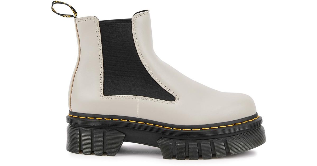 Dr. Martens Audrick Leather Platform Chelsea Boots in Black Lyst UK
