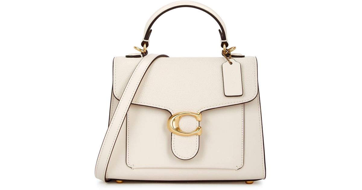 Leather Top Handle Bag White Leather Handbag Top Handle 