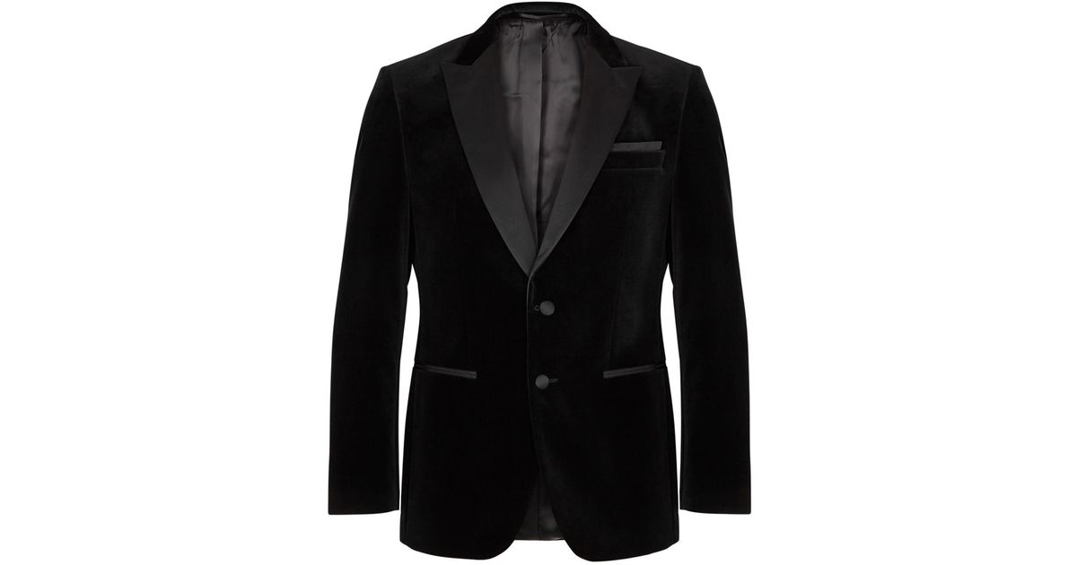 BOSS by HUGO BOSS Helward Black Velvet Tuxedo Jacket for Men - Lyst