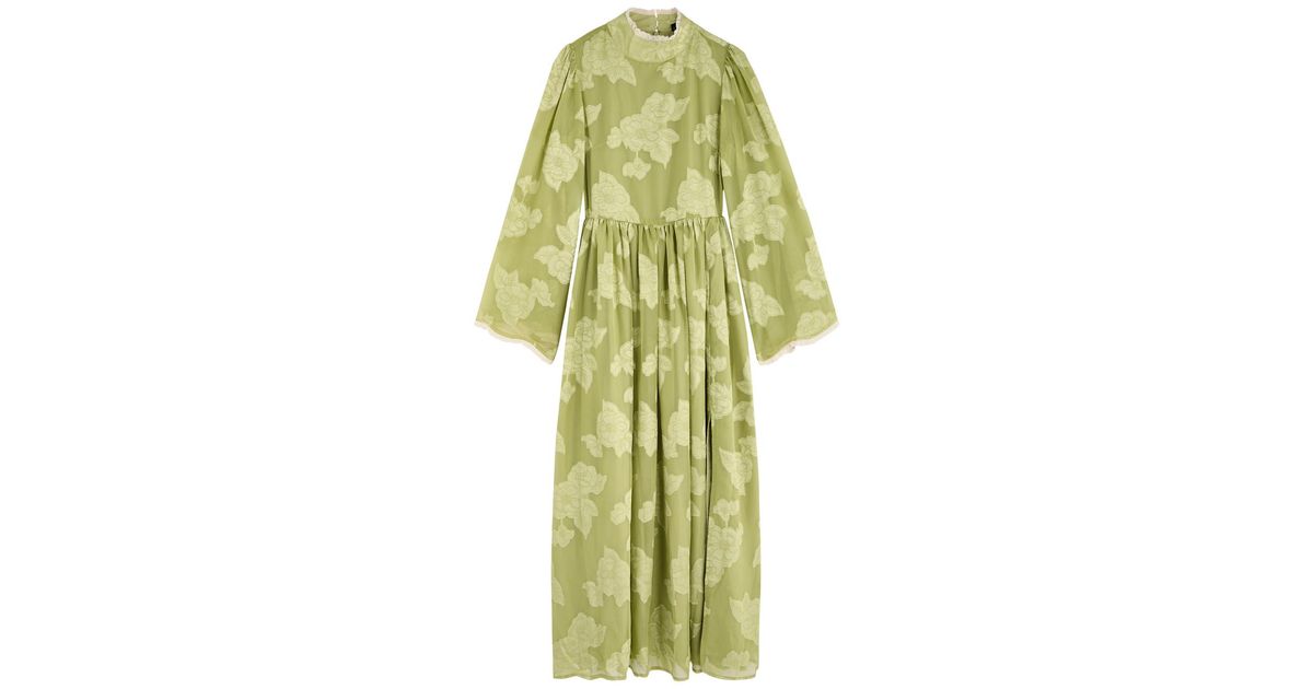 【英国発Sister Jane】Emile floral-jacquard chiffon dress Emile Jacquard Midi Dress – Sister Jane