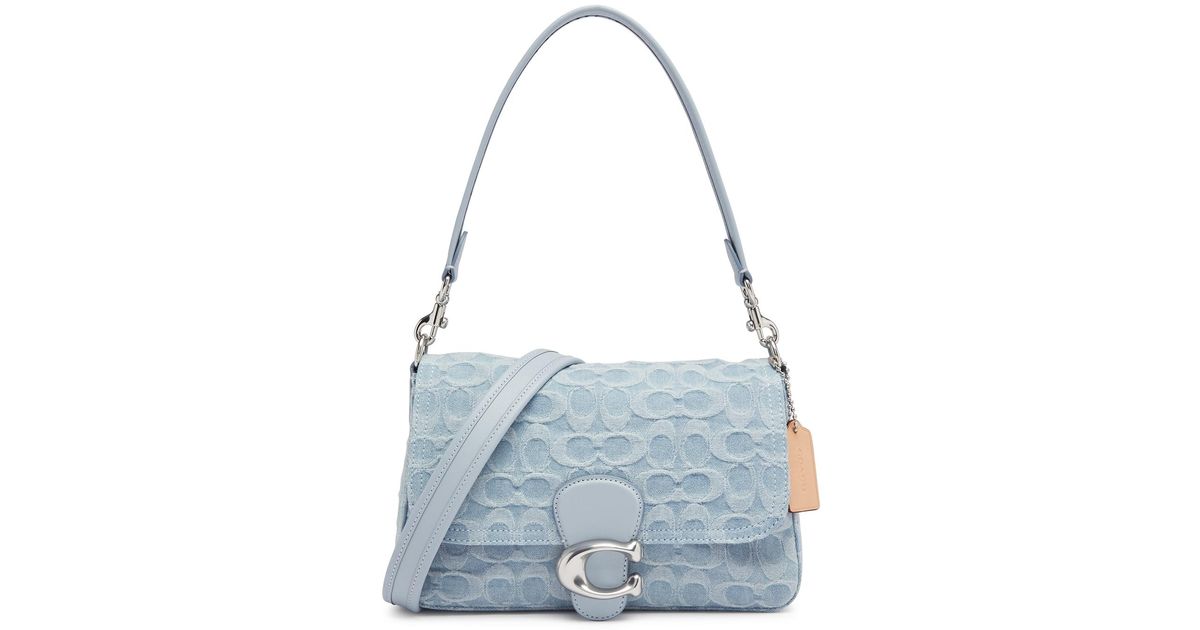 COACH Soft Tabby Monogrammed Shoulder Bag in Blue Lyst