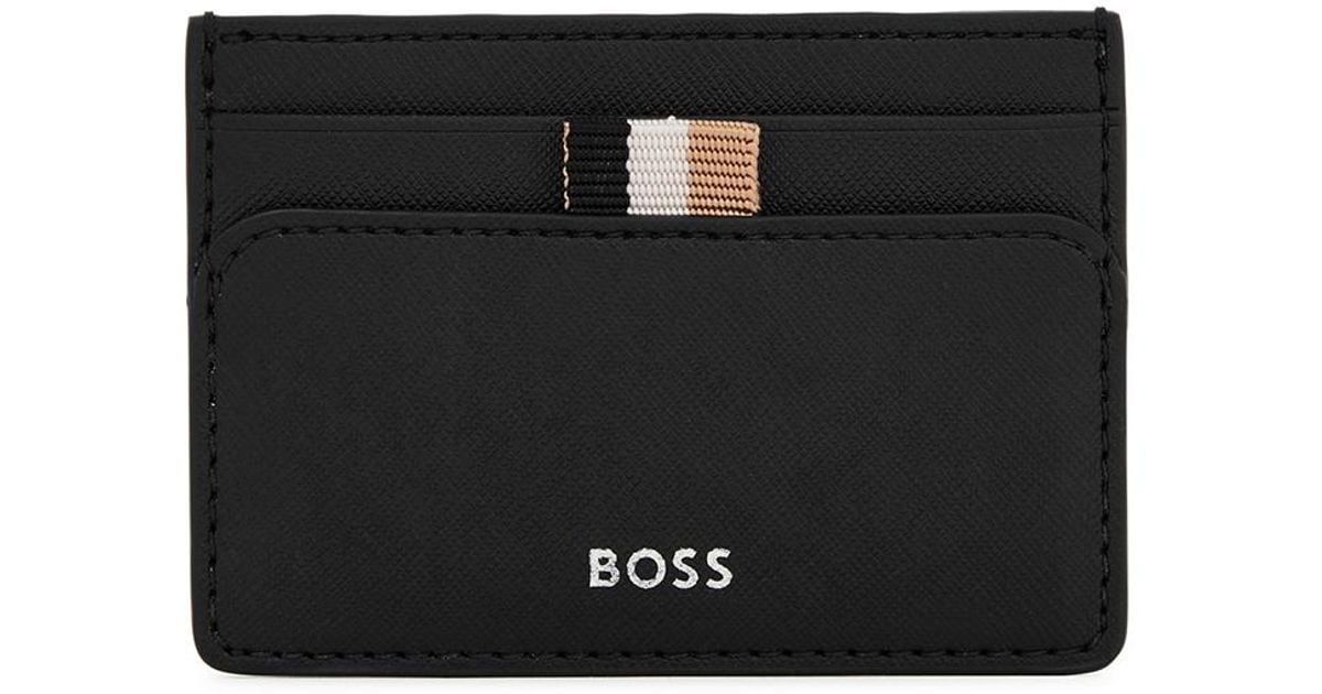 BOSS by HUGO BOSS Zair Leather Card Holder in Black for Men Lyst