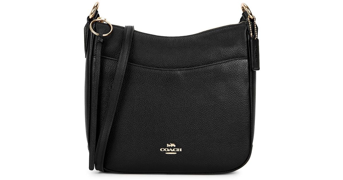 COACH Chaise Black Leather Crossbody Bag Lyst