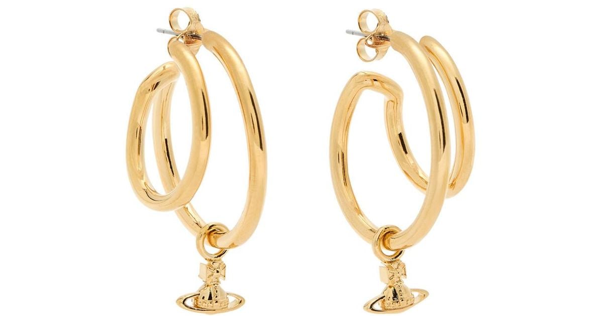 Vivienne Westwood The Ronda Layered Hoop Earrings in Metallic Lyst UK