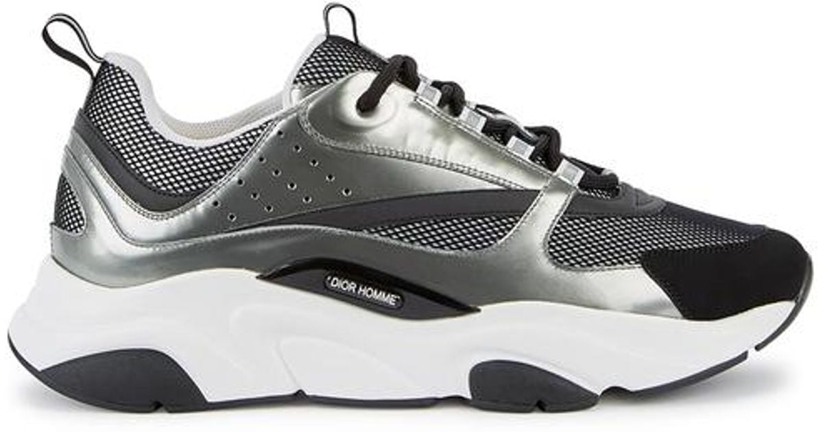 Dior Homme Leather B22 Sneakers in Grey (Grey) for Men - Lyst