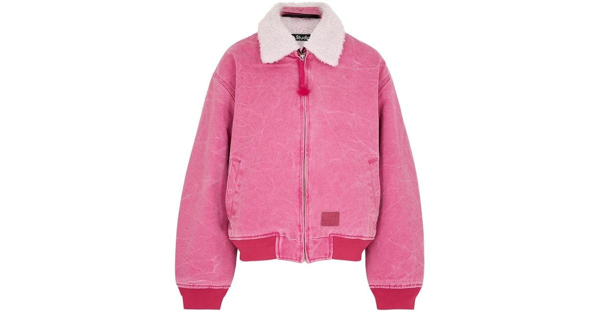 Acne studious 新品 pink denim jacket Acne Studios Denim Bomber Jacket in Pink für Damen | LN-CC®