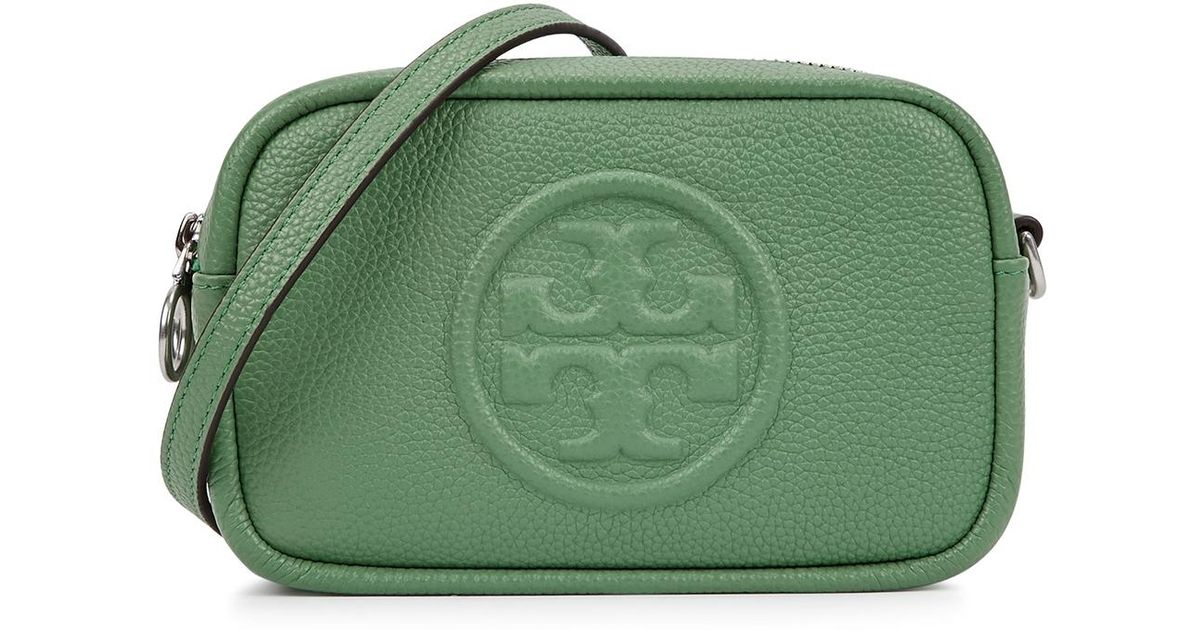 Tory Burch Perry Bombe Mini Leather Crossbody Bag in Green Lyst