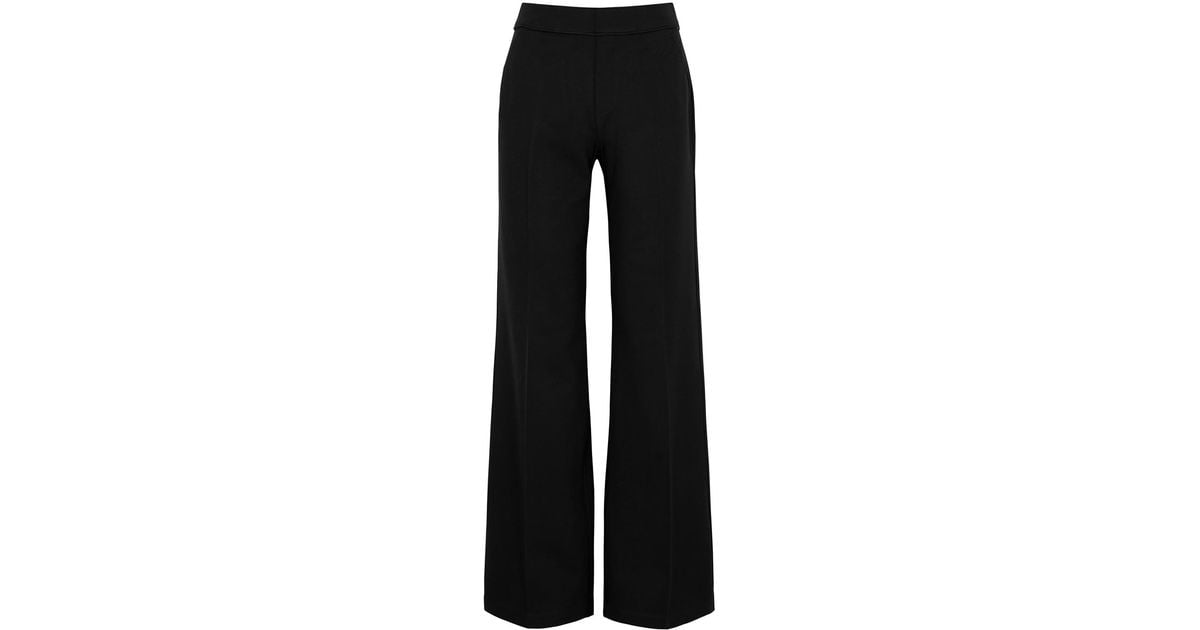 Spanx The Perfect Pant Wide-leg Stretch-jersey Trousers in Black | Lyst