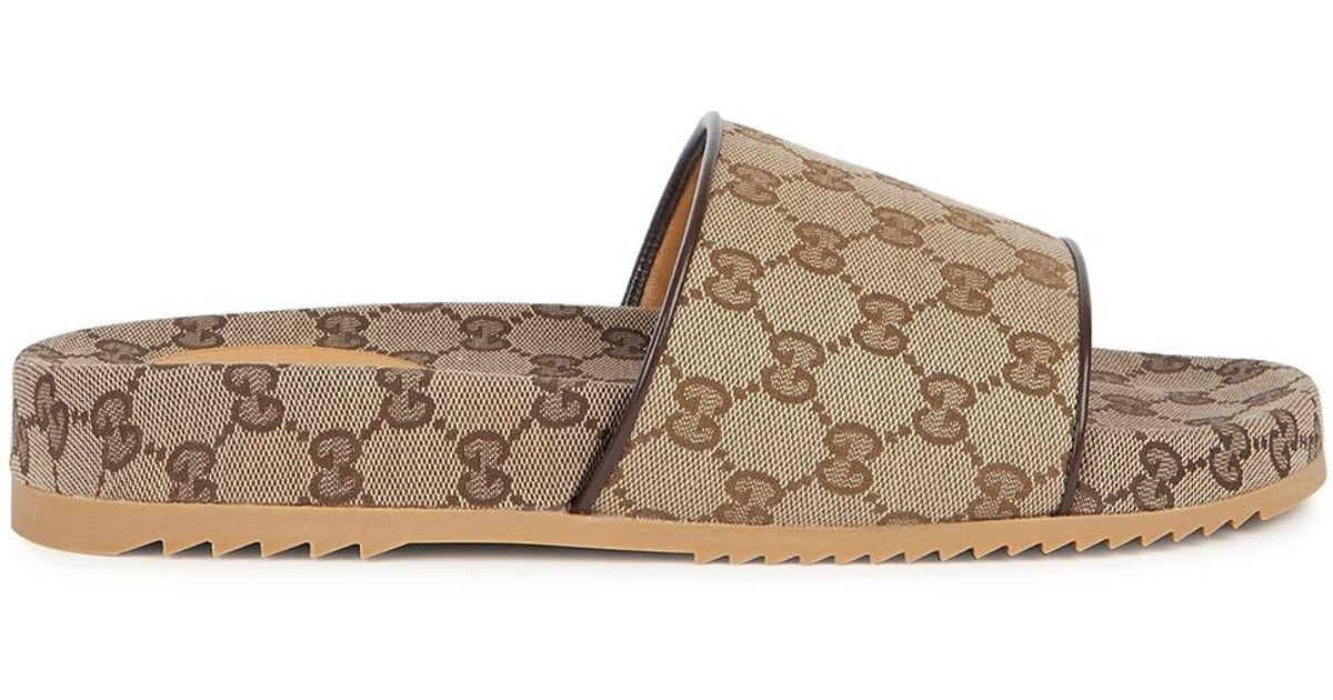 Gucci GG Canvas Slides in Beige (Natural) for Men Save 13 Lyst