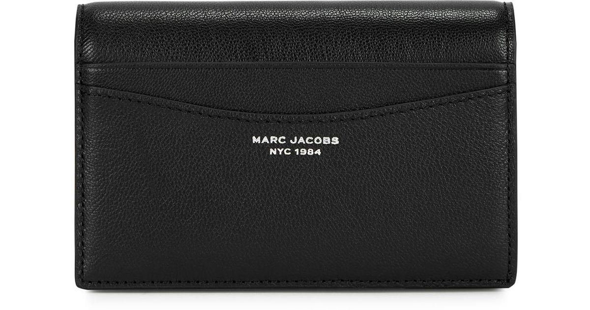 Marc Jacobs The Slim 84 Bifold Leather Wallet in Black | Lyst