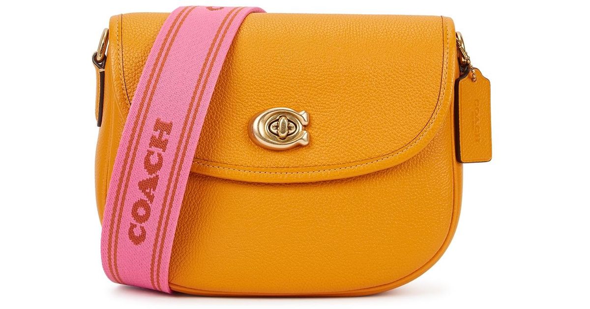 COACH Willow Orange Leather Crossbody Bag in Yellow Lyst UK