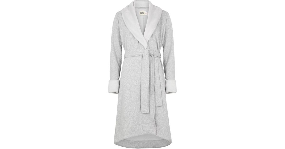 UGG Duffield Ii Fleecelined Cotton Jersey Robe in Light Grey (Gray) Lyst