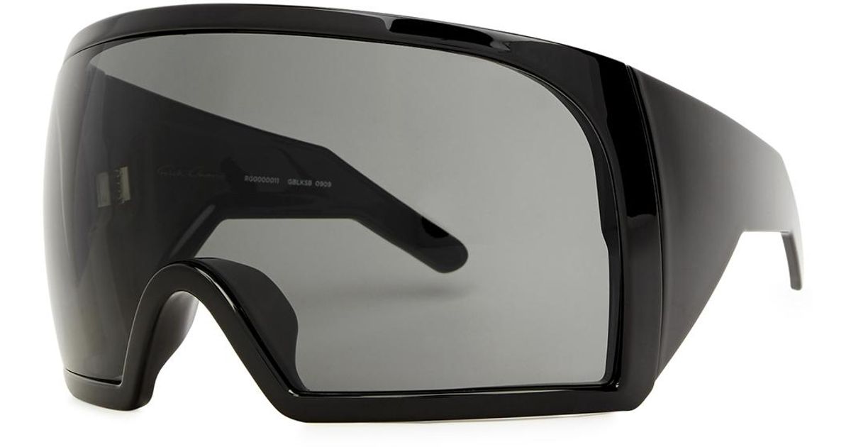 Rick Owens Kriester Mask Sunglasses in Black | Lyst