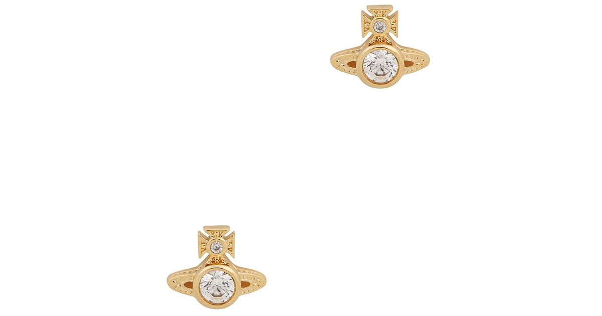 Vivienne Westwood London Silver Tone Orb Stud Earrings In Gold Metallic Lyst Vivienne Westwood London Silver Tone Orb Stud Earrings In Gold Metallic Lyst