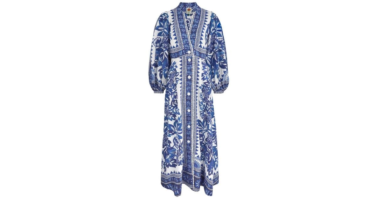chinese dress ladies Tropical Tapestry Off-White Halter Neck Maxi Dress – Hemline Heights main image 1