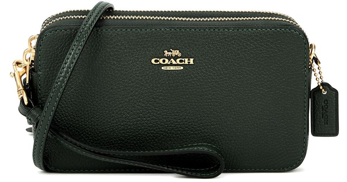 COACH Kira Dark Green Leather Crossbody Bag Lyst