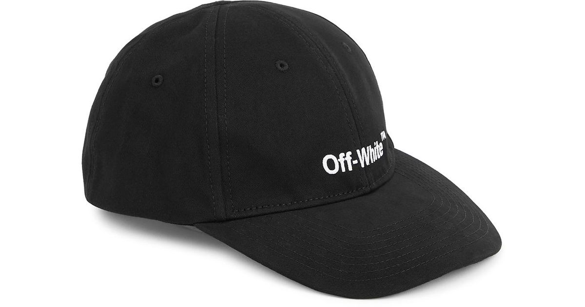 Off-White c/o Virgil Abloh Helvetica Logo-embroidered Cotton Cap in ...