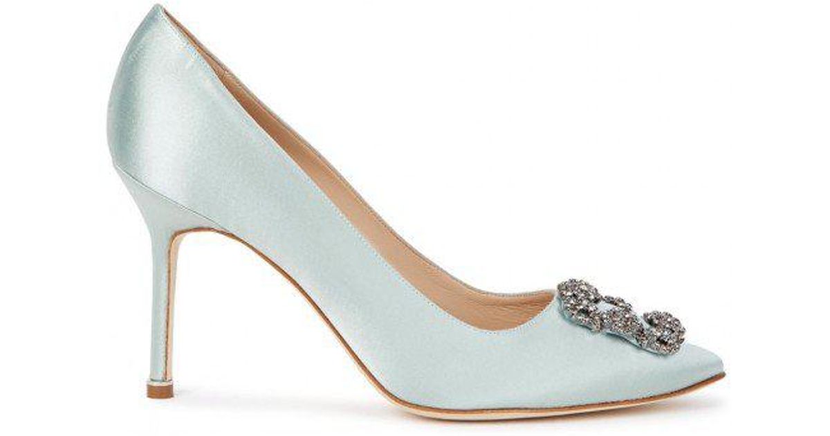 pale blue satin heels