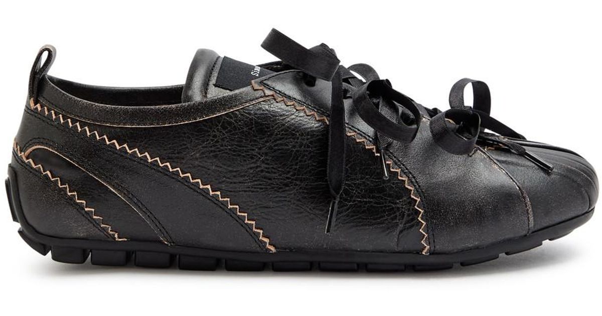 Simone Rocha Ballerina Grip Leather Sneakers in Black | Lyst