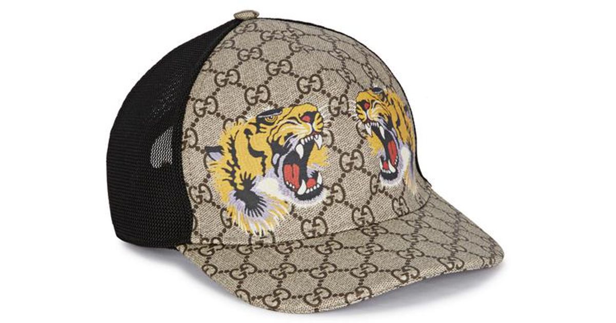 gucci tiger print hat