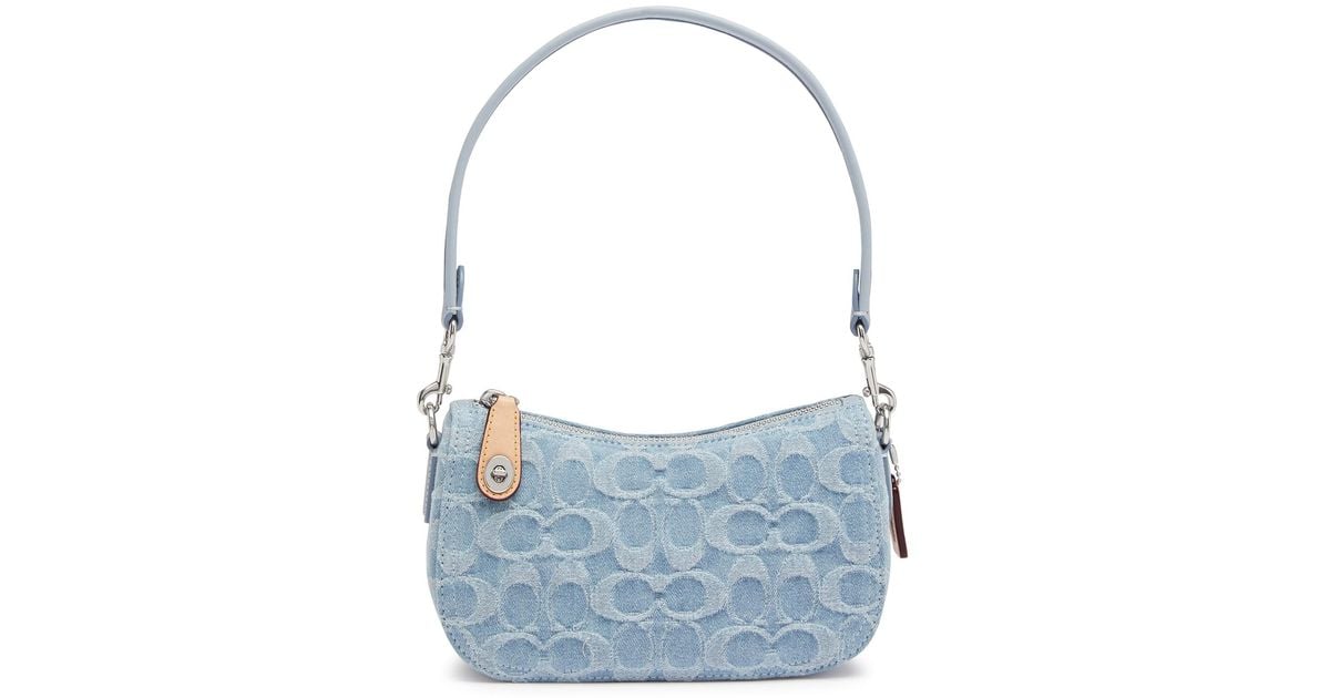 COACH Swinger 20 Monogrammed Shoulder Bag in Blue Lyst