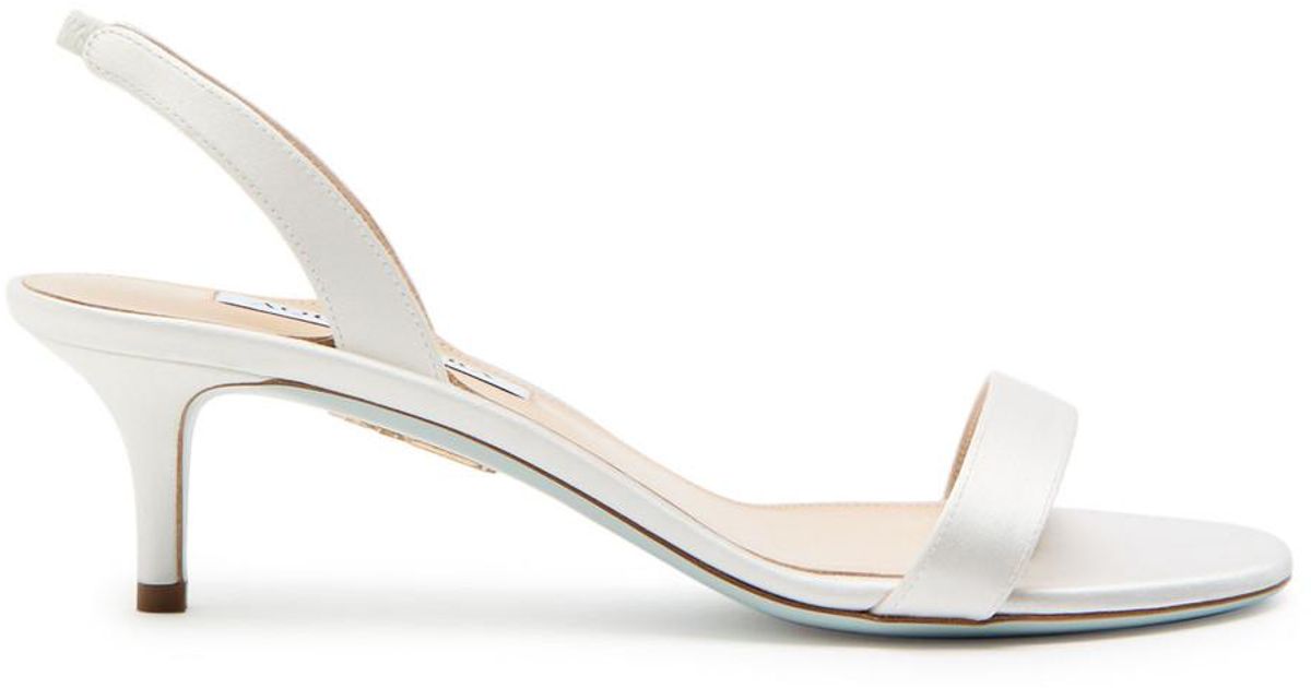 Aquazzura So Nude 50 Satin Slingback Sandals Fast Link