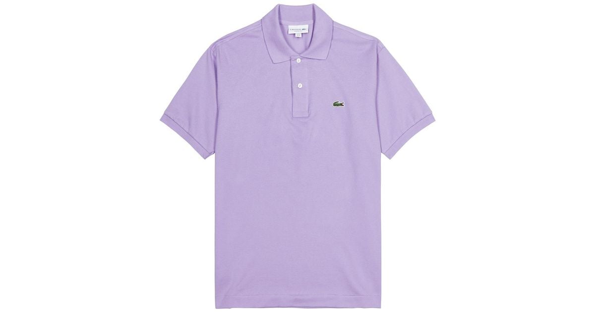 Lacoste Lilac Piqué Cotton Polo Shirt in Purple for Men Lyst UK