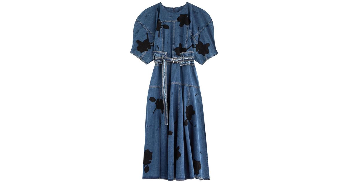 A GREATER LOVE DENIM MIDI DRESS