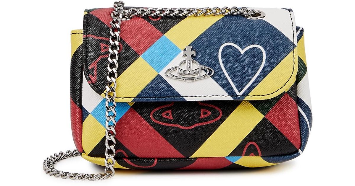 Vivienne Westwood Printed Faux Leather Crossbody Bag in Blue Lyst UK